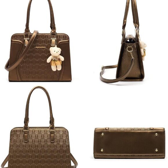 Women's Fashion Handbags Tote Bags Shoulder Bag Top Handle Satchel Purse Set 4pc - Picture 2 of 7